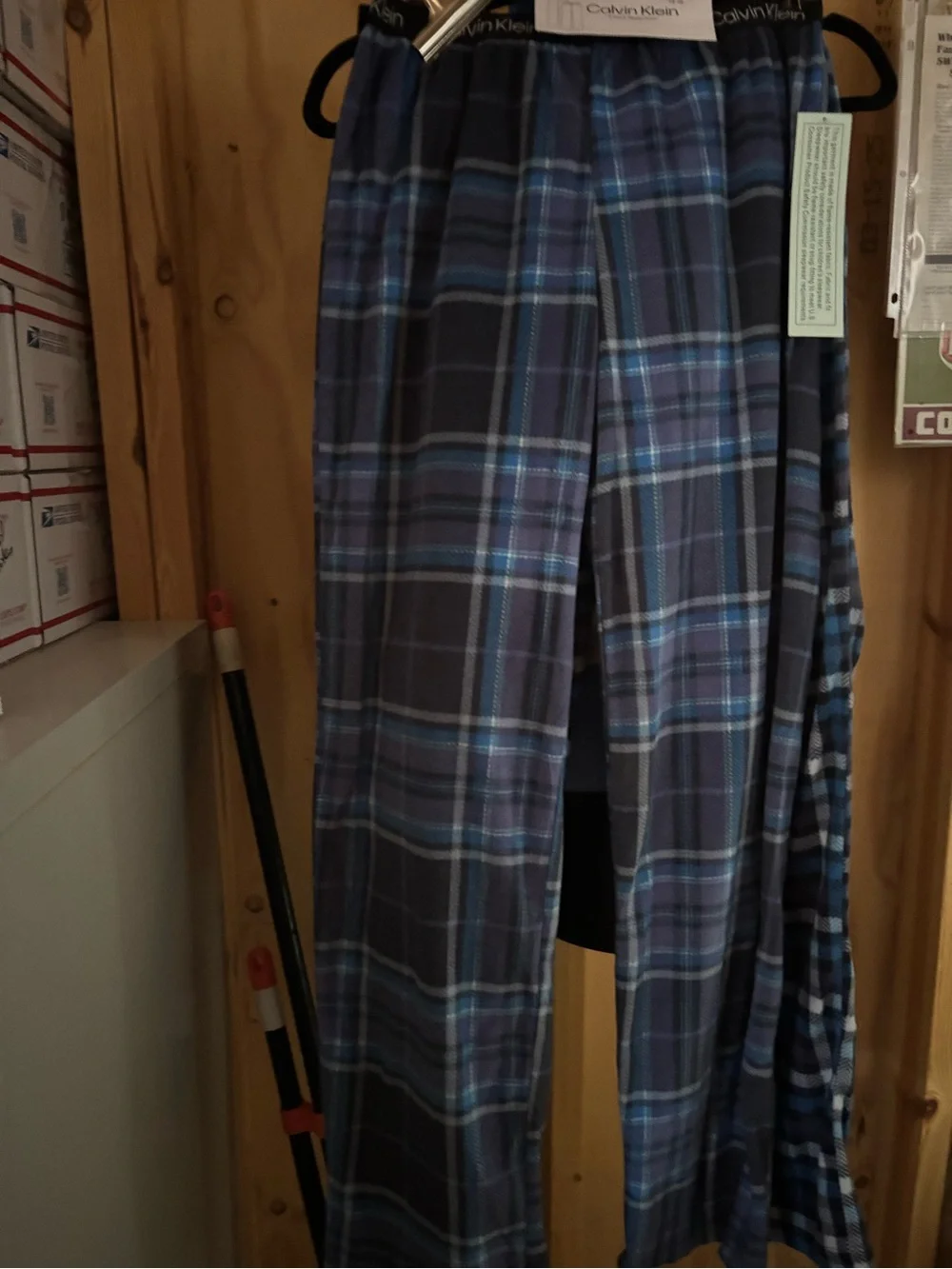Calvin Klein Kids Blue Plaid Pajama Bottoms - 2 Pack